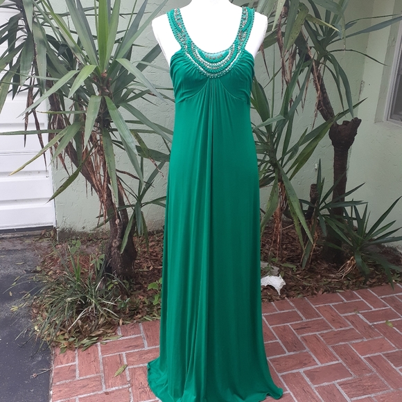 BCBGMaxAzria | Dresses | Emerald Green Long Maxi Dress | Poshmark